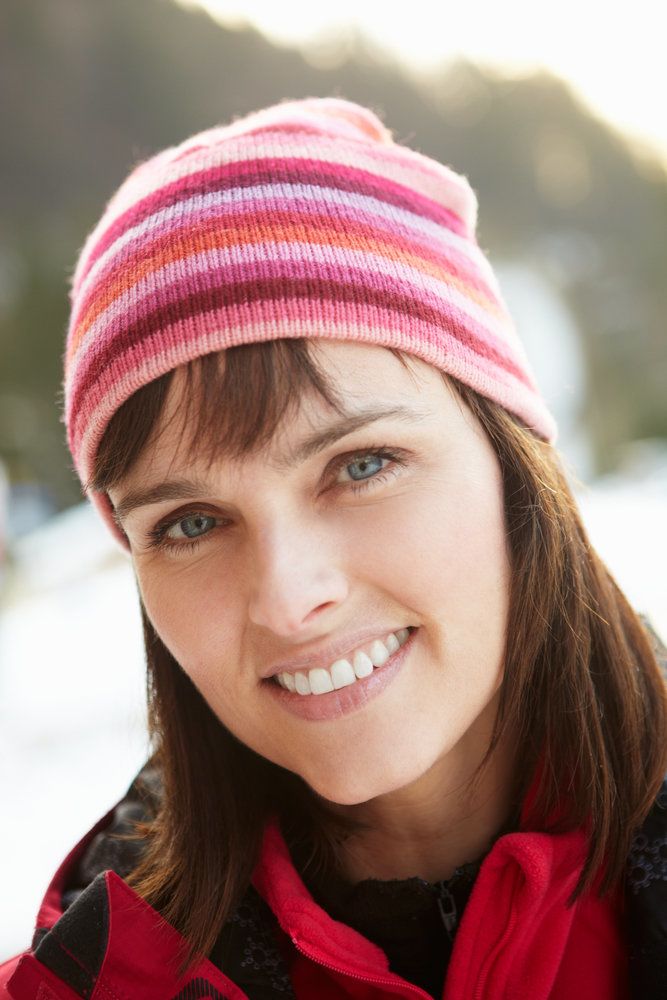 woman outside in the cold