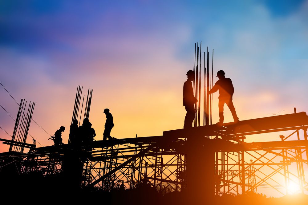 construction workers at a construction site