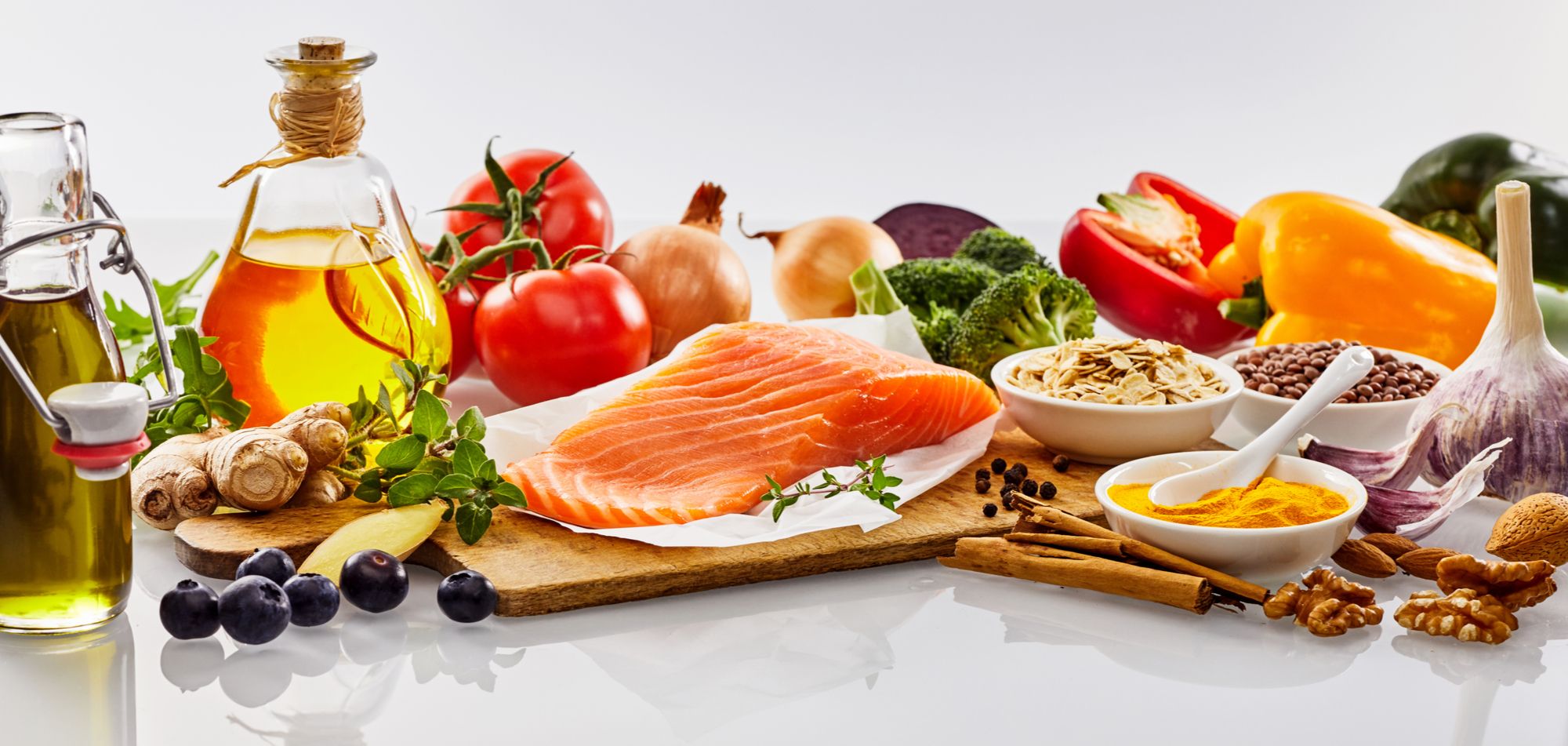 Salmon and other healthy foods