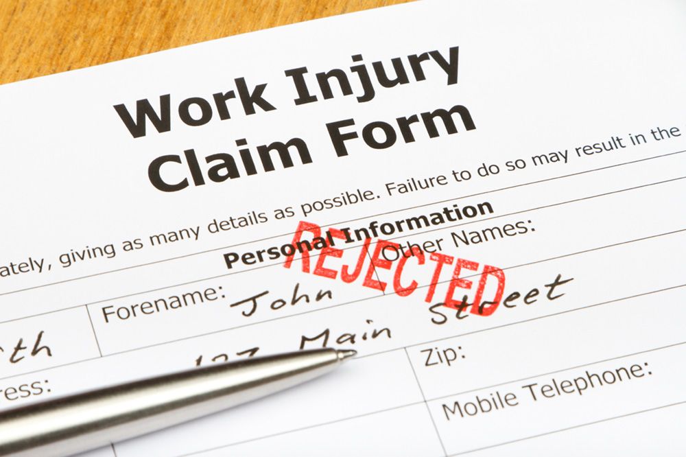 Work injury claim form