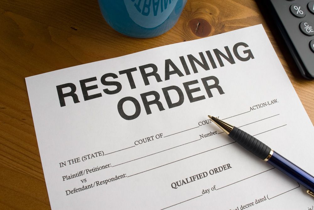 Restraining order paperwork