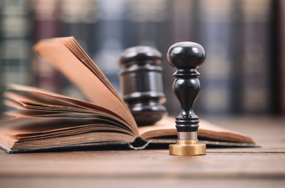 A book and gavel
