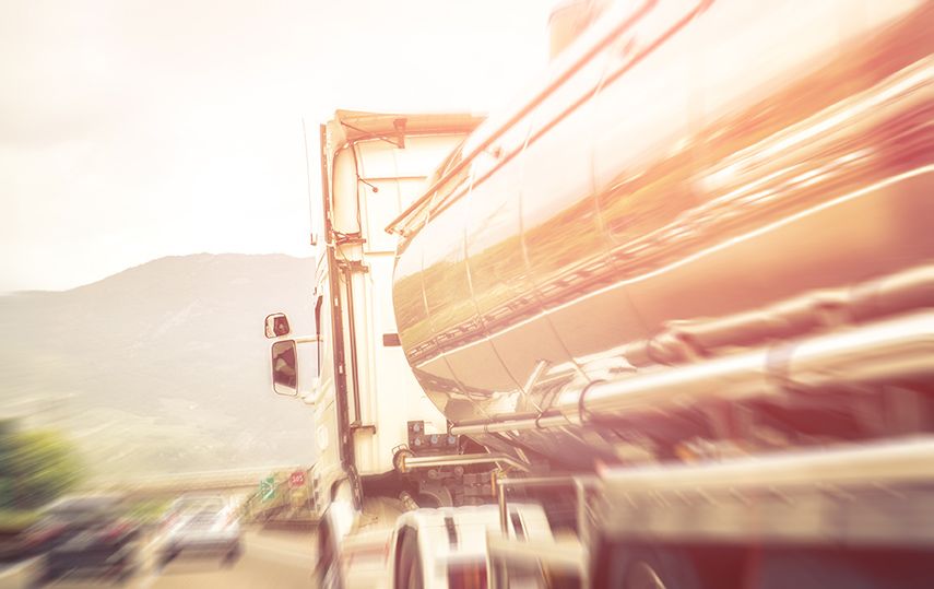 Large trucks on the highway